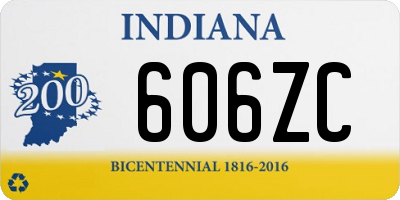 IN license plate 606ZC