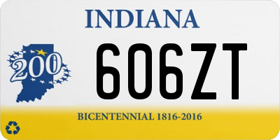 IN license plate 606ZT