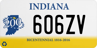 IN license plate 606ZV