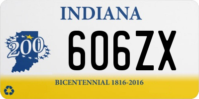 IN license plate 606ZX