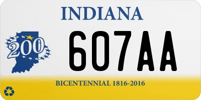 IN license plate 607AA