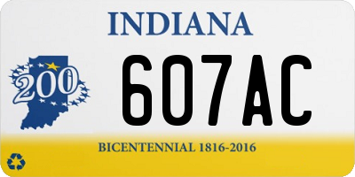 IN license plate 607AC