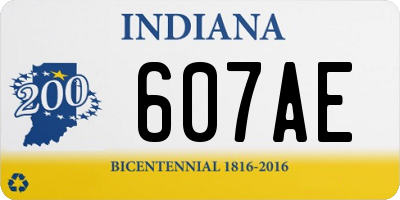 IN license plate 607AE