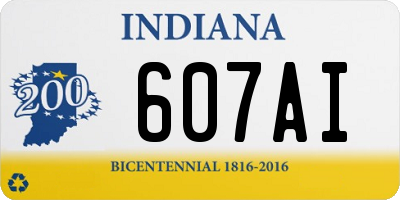 IN license plate 607AI