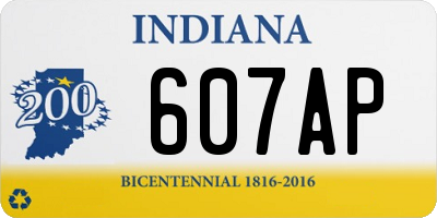 IN license plate 607AP