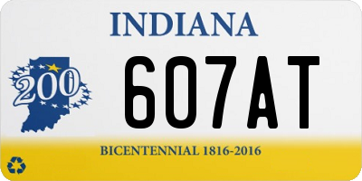 IN license plate 607AT