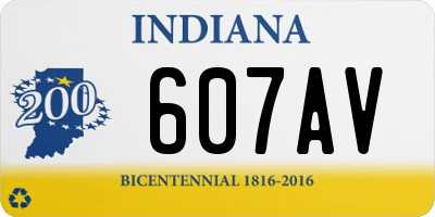 IN license plate 607AV