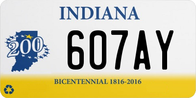 IN license plate 607AY