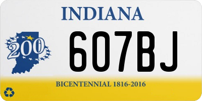 IN license plate 607BJ