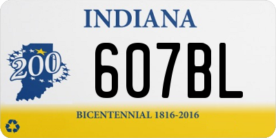 IN license plate 607BL