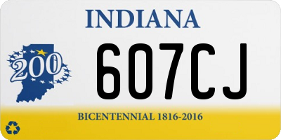 IN license plate 607CJ