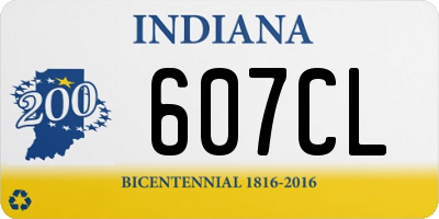 IN license plate 607CL