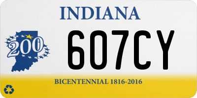 IN license plate 607CY