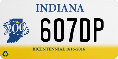 IN license plate 607DP