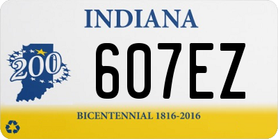 IN license plate 607EZ