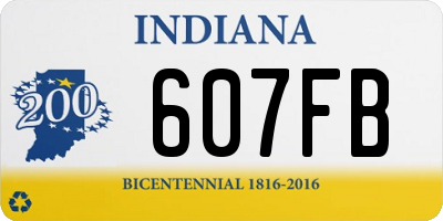 IN license plate 607FB