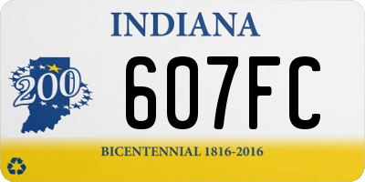 IN license plate 607FC