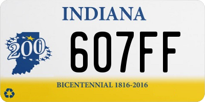 IN license plate 607FF