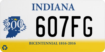 IN license plate 607FG