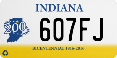 IN license plate 607FJ