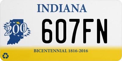 IN license plate 607FN