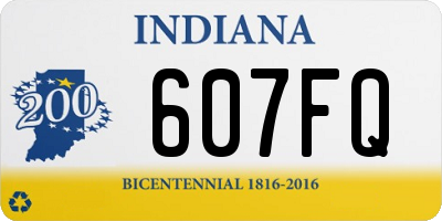 IN license plate 607FQ