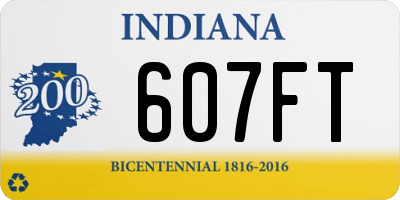 IN license plate 607FT