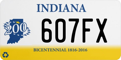 IN license plate 607FX