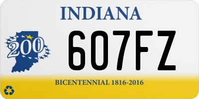 IN license plate 607FZ