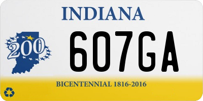 IN license plate 607GA