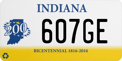 IN license plate 607GE