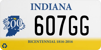 IN license plate 607GG