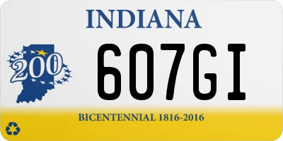 IN license plate 607GI