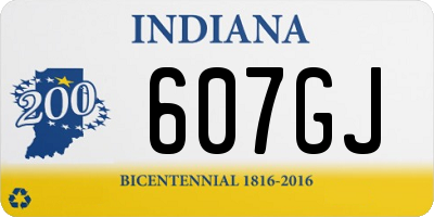 IN license plate 607GJ