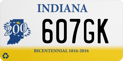 IN license plate 607GK