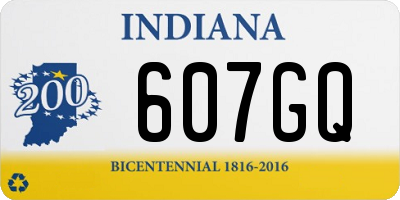 IN license plate 607GQ