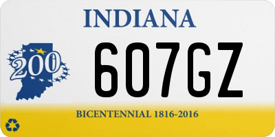 IN license plate 607GZ