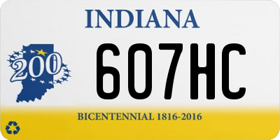 IN license plate 607HC