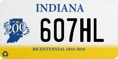 IN license plate 607HL