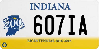 IN license plate 607IA