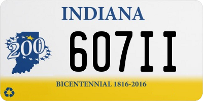 IN license plate 607II