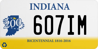 IN license plate 607IM