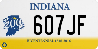 IN license plate 607JF