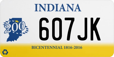 IN license plate 607JK