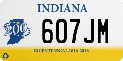 IN license plate 607JM