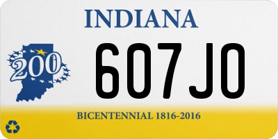 IN license plate 607JO