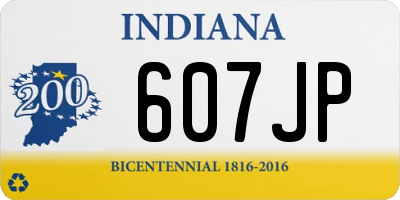 IN license plate 607JP