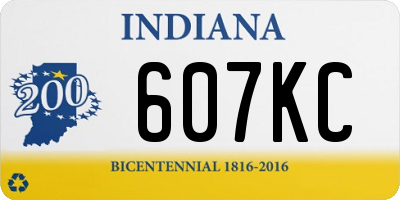 IN license plate 607KC