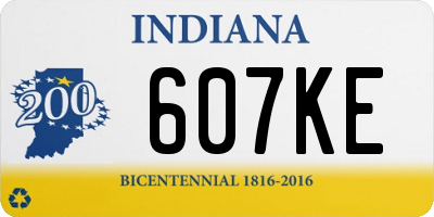 IN license plate 607KE