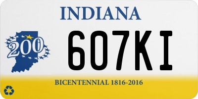 IN license plate 607KI